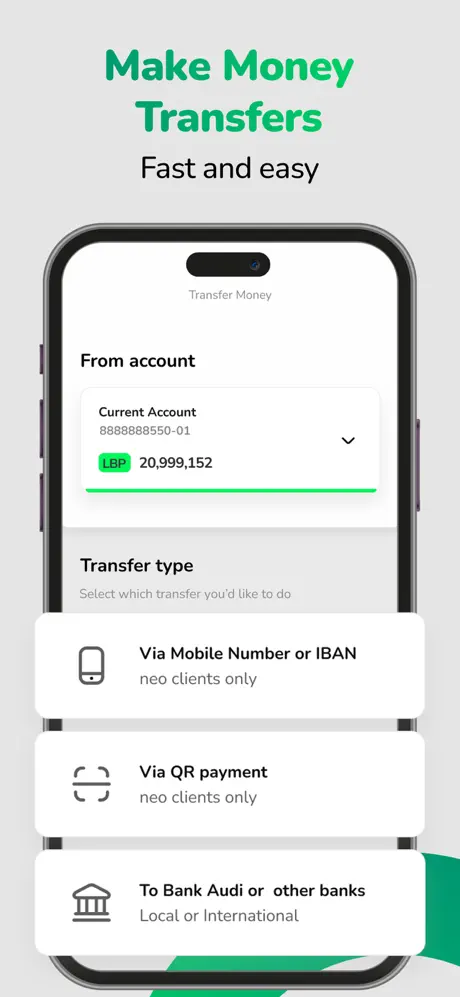 neo by Bank Audi — money transfers
