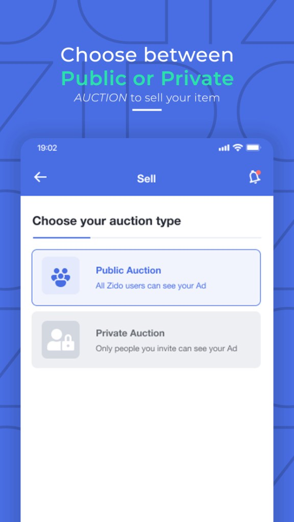 Zido — public or private auction